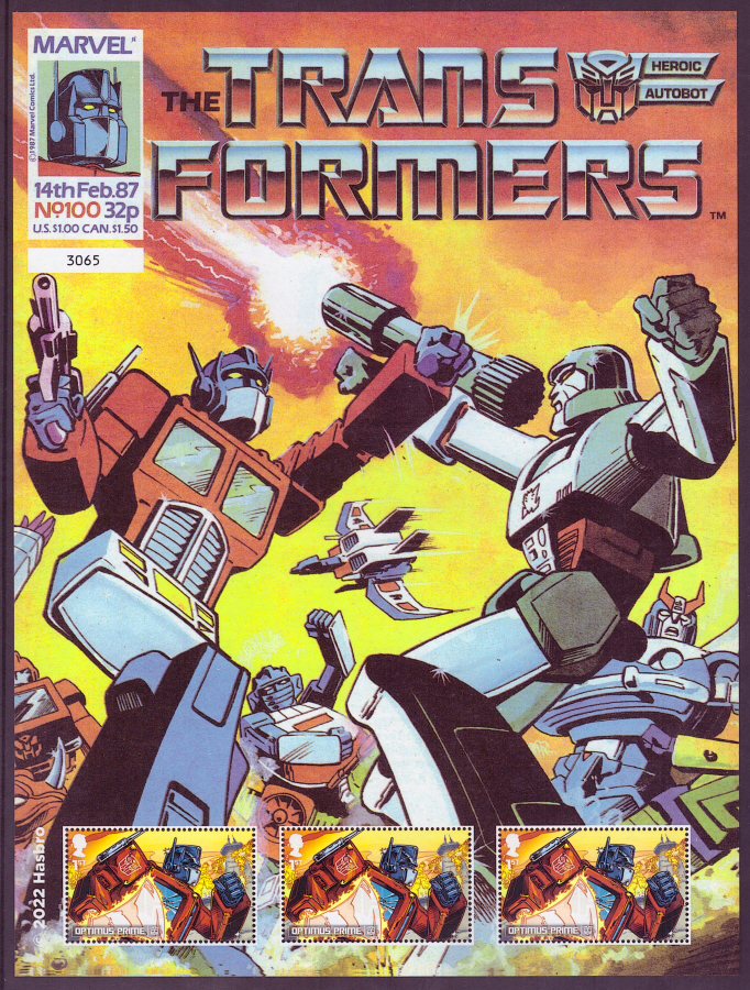 (image for) 2022 Transformers - Optimus Prime Royal Mail Fan Sheet